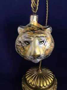 Auténtico adorno de cristal cabeza de tigre Christopher Radko vintage de los años 90 - Imagen 1 de 6