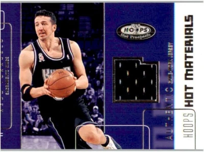 2002-2003 Fleer Hoops Hot Materials HEDO TURKOGLU NBA Sac Kings Juego Camiseta Usada Foto 1 de 2