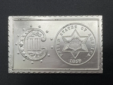 1859, USA Three Cent Silver Numistamp LOW #413, ALL MY LISTS,  1979 Mort Reed Cover