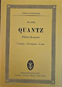 Johann Joachim Quantz Concerto for Flute and String Orchestra in G Major Score - Picture 1 of 1