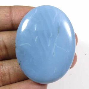 Natural Blue Owyhee Opal Cabochon 44x34mm Oval Shape Smooth Loose Gemstone OP-74 - Picture 1 of 9