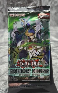 Legendary Duelist Synchro Storm Yugioh 1st edition pack sealed 4 cards + 1 Rare - Picture 1 of 2