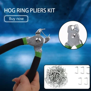 200Pcs/Set Hog Ring Pliers Kit with Rings Tool Set for Seat Cover Upholstery Dur - Picture 1 of 12