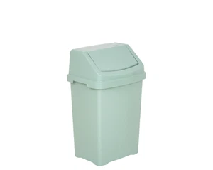 25L Swing Top Bin Waste Rubbish Refuse Navy Plastic Dustbin Home Garden Office - Picture 1 of 15