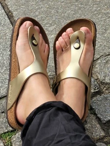 BIRKENSTOCK Gizeh 1016108 Gold Birko Flor normale Weite Damen - Bild 1 von 14