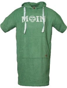 Poncho Surfponcho Strandponcho Bademantel Frottee VW Bulli »MOIN« Petrol Weiß - Picture 1 of 4