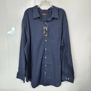 Van Heusen Traveler Herren 2XL Langarm Kariertes Hemd mit Knopfleiste Neu - Bild 1 von 12