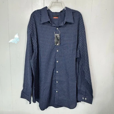 Van Heusen Traveler Mens 2XL Long Sleeve Plaid Button Up Shirt New - Image 1 of 4