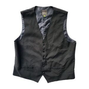 Black Vest High End Uniform Size Xl  Waiter Restaurant Bartender Wear - Picture 1 of 9