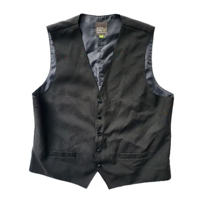 Black Vest High End Uniform Size Xl  Waiter Restaurant Bartender Wear - Image 1 of 4