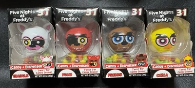 (4) Five Nights At Freddy's Twist Top конфеты CHICA, FOXY, FREDDY & MANGLE - Изображение 1 из 4