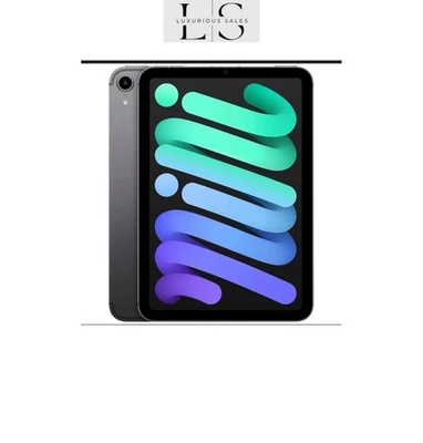 Apple iPad Mini 6 2021 8.3" Space Grey 64GB Wi-Fi & Cellular 5G Tablet - Image 1 of 4