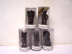 5 KC Hawaii Tiki Hawaiian Mini Figurines GOD KU WINNER FERTILITY AUKAMUA HAPPI- - Picture 1 of 9