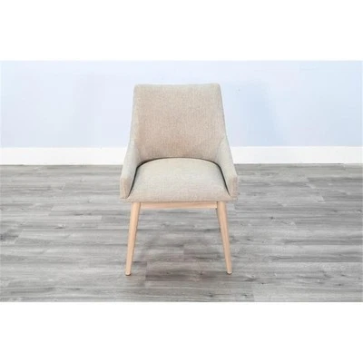 Silla de comedor gris acolchada con respaldo bajo Olivia Sunny Designs (juego de 2) Foto 1 de 4