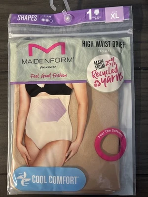 Maidenform Flexees Shapes Firm High Waist Thigh Slimmer Cool Comfort X-Large XL - Image 1 of 3
