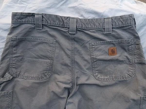 Carhartt B151-FAT Canvas Work Dungaree Carpenter Cargo Pants 38 x 30 Green - Picture 1 of 7