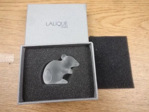 Lalique Kristall Maus Skulptur Klar Kristall Ref 1068000 Brandneu in Box NM - Bild 1 von 6