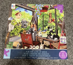 Ceaco Tracy Flickinger FOR THE LOVE OF THE BIRDS 300 Pc Oversized Jigsaw Puzzle - Picture 1 of 4