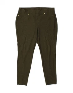 MICHAEL KORS Womens Skinny Casual Trousers XL W34 L29 Khaki Cotton BL22 - Picture 1 of 3
