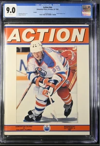 1987 Wayne Gretzky Action Program  CGC 9.0 - LAST PROGRAM AS AN OILER-  RARE - Picture 1 of 2