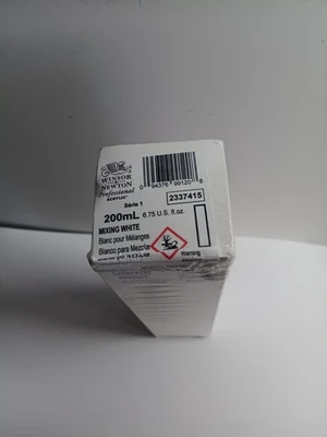 Winsor & Newton Professional ACRYLIC Paint 200ml Tube - Mixing White - NEW - Image 1 of 2