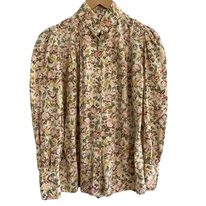 Frontier Classic Floral Print Western Top Womens Size Medium Cowgirl Yellowstone - Picture 1 of 7