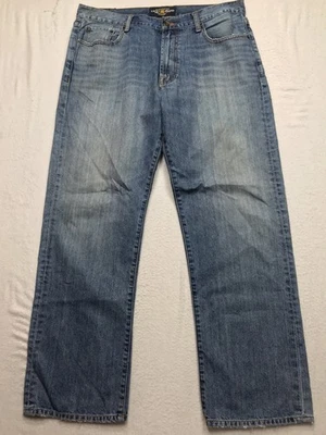 LUCKY Jeans Men 38x32 (36/32 tag) 181 Relaxed Straight Light Wash Whisker - Image 1 of 4