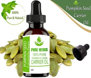 Semilla de calabaza de hierbas puras 100 % puro y natural Cucurbita Pepo aceite portador uX186 - Imagen 1 de 11