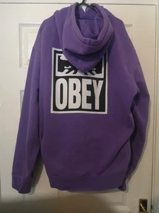 Obey Men's Hoodie Sweatshirt Eyes Icon 2 Dewberry Size M NWT Andre - Picture 1 of 8