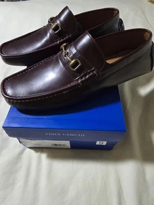 Vince Camuto Men's Driving Moccasin Loafer Leather Slip-On  Size 9M NEW with Box - Picture 1 of 7