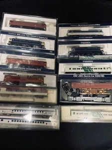 N Gauge Set With 6 Electric Locomotives Junk Vehicles Train Model Collection - Picture 1 of 5