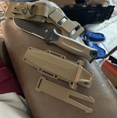 Gerber StrongArm Fixed Blade Knife Plain Edge - Coyote Brown - Image 1 of 2