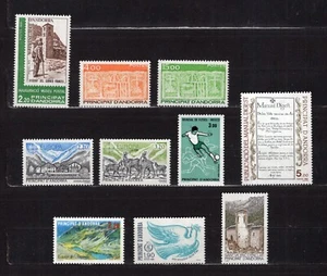 BRIEFMARKEN Andorra Französisch JAHR 1986 KOMPLETT von Nr. 345 bis 354 NEU ** 1. Wahl - Bild 1 von 1