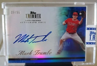 2012 Topps Tribute MARK TRUMBO Gold Foil Card Auto Autograph #/50 ANGELS HTF SP - Image 1 of 3