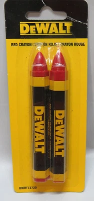 Pack of 2 Dewalt DWHT72720 red Lumber Crayons. - Image 1 of 3