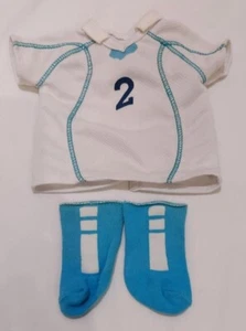 Vintage American Girl jersey Soccer Shirt Turquoise & White Retired With Socks - Picture 1 of 4