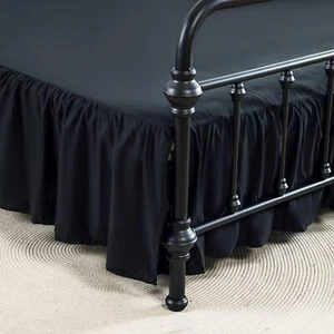 Bed Skirt Full Size Ruffled Bed Skirt with Split Corners 16 Inch Drop Dust Ru... - Picture 1 of 6