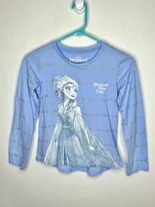Disney Frozen II Top Large Girls Size Large 10-12 Elsa Long Sleeve Shirt - Picture 1 of 4