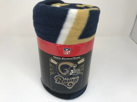 St Louis Rams Blanket 50" by 60"  Marque Style Fleece Throw Blanket Cover