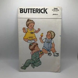Butterick 3949 Infants Jumper Panties Overalls Shirts Sewing Pattern UNCUT - Picture 1 of 5