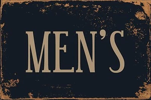 Men's Room Restroom 8" x 12" Vintage Aluminum Retro Metal Sign VS493 - Picture 1 of 1