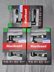 Kwikset Hall & Closet Brushed Nickel Door Lever with Microban Technology NEW - Picture 1 of 2