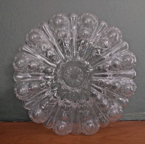 Vintage EAPG Pressglas klar Deckenleuchte Abdeckung Schirm 6,75" Monteur - Bild 1 von 7