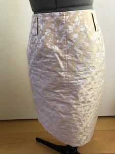 Falda recta Feraud Vintage Mezcla Algodón Cobre Melocotón y Blanco 40 - Imagen 1 de 8