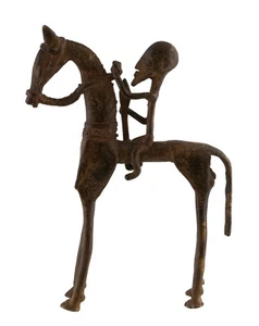 Cavaliere Dogon Bronzo Del Mali Arte Africano -23.5 CM AA374 - Bild 1 von 4