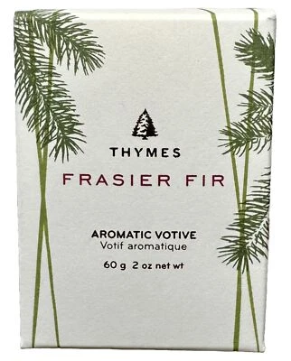 Thymes Pine Needle Frasier Fir Candle 2 Oz Holiday Sandalwood Christmas Cedar - Image 1 of 4
