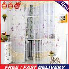 Butterfly Floral Tulle Voile Window Curtain Drape Panel (Rose 100X200cm