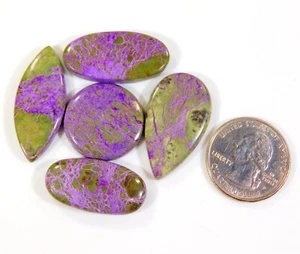 79 CT Natural Atlantisite Stichtite Mix Shape Cabochon Gemsotne Small Lot DK=110 - Picture 1 of 8