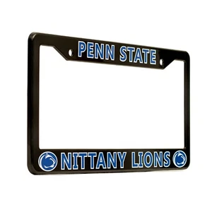 Penn State Nittany Lions License Plate Frame Cover – Black & Thin - EliteAuto3K - Picture 1 of 11