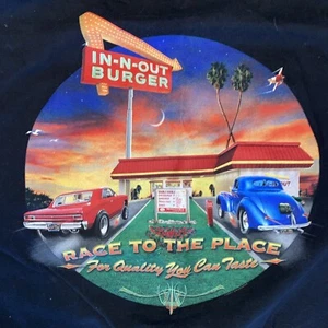 In-N-Out Hamburgers Arizona T-Shirt XL Black Quality You Can Taste Burger Race - Picture 1 of 11